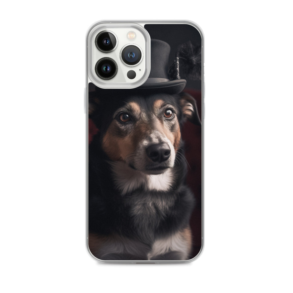 Top Hat Dog B Clear Case for iPhone