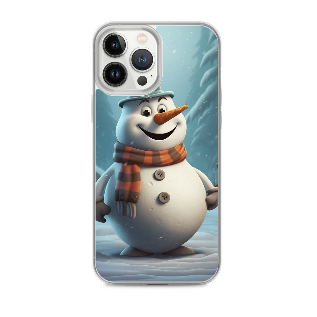 Snowman Gray Clear Case for iPhone®