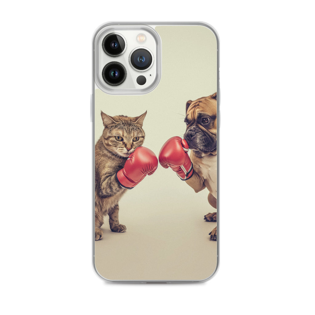 Boxing Dog n Cat A Clear Case for iPhone®