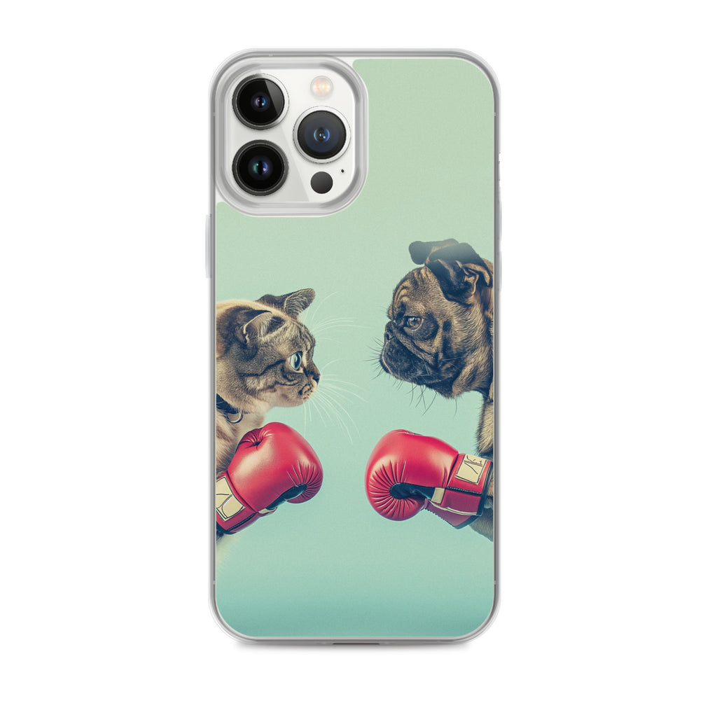 Boxing Dog n Cat B Clear Case for iPhone®