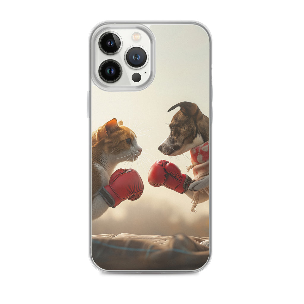 Boxing Dog n Cat D Clear Case for iPhone®