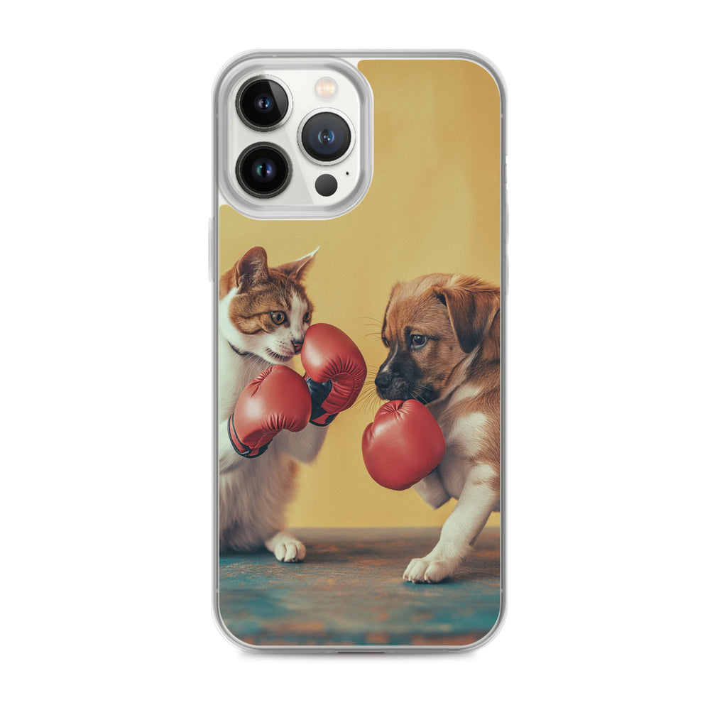 Boxing Dog n Cat E Clear Case for iPhone®