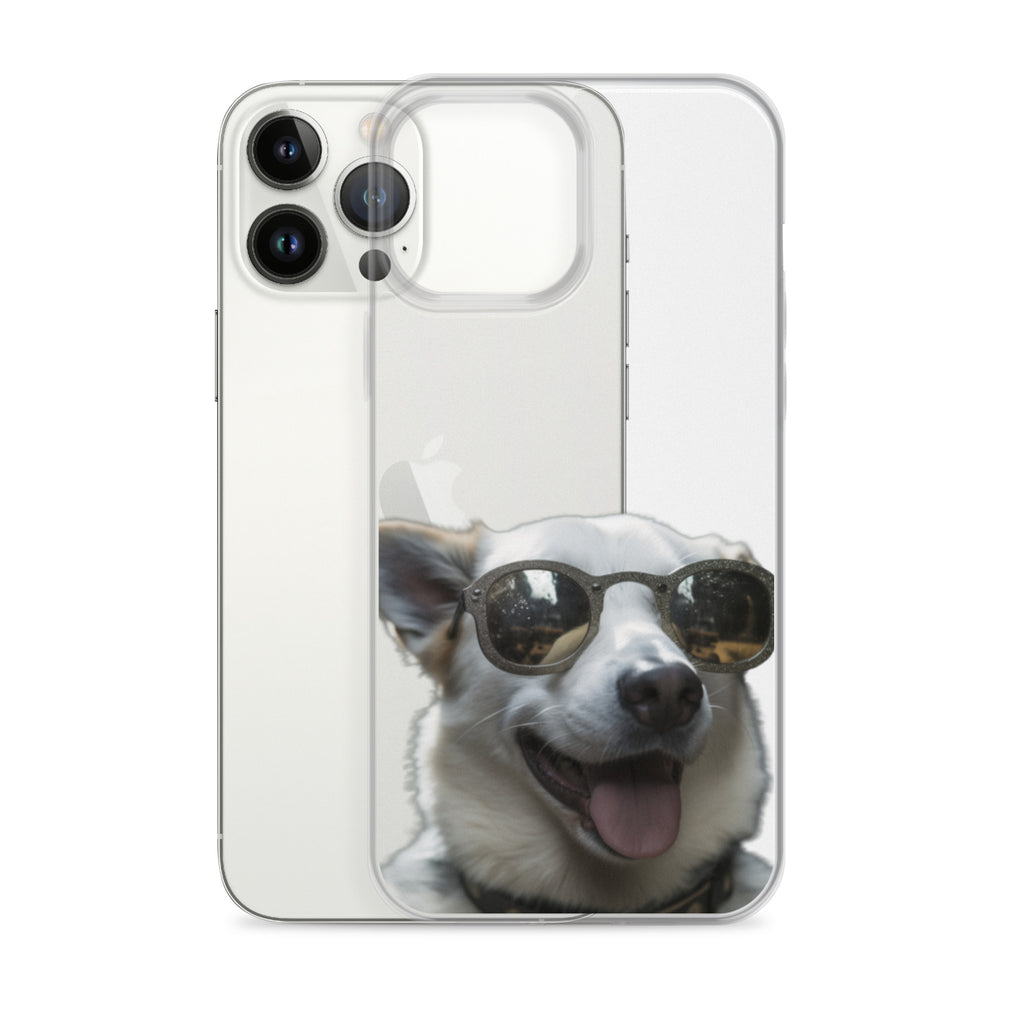Glasses dog A clear case for iphone