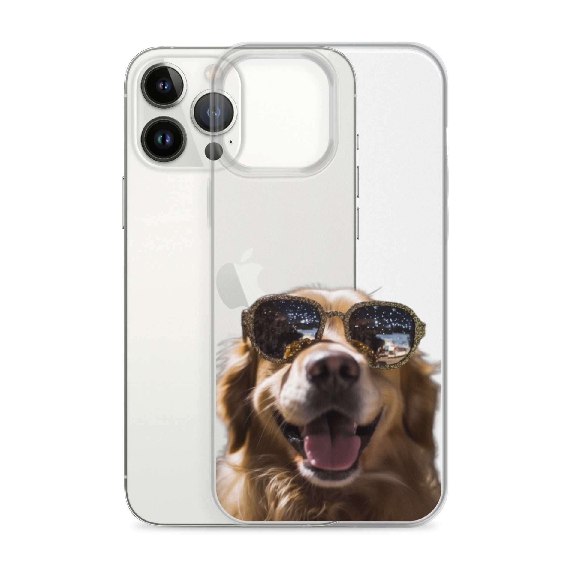 Glasses Dog C Clear Case for iPhone