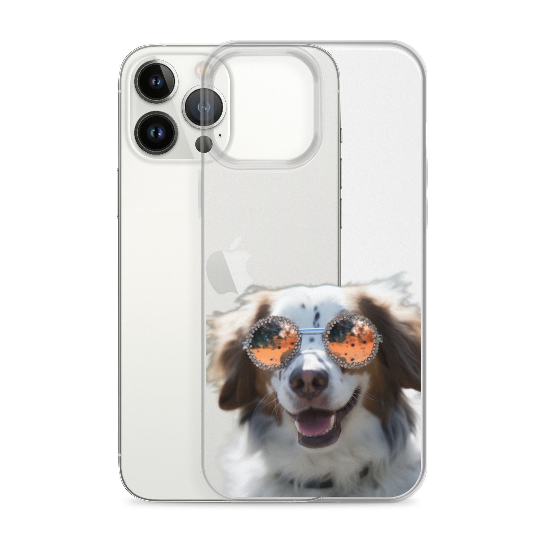 Glasses Dog F Clear Case for iPhone
