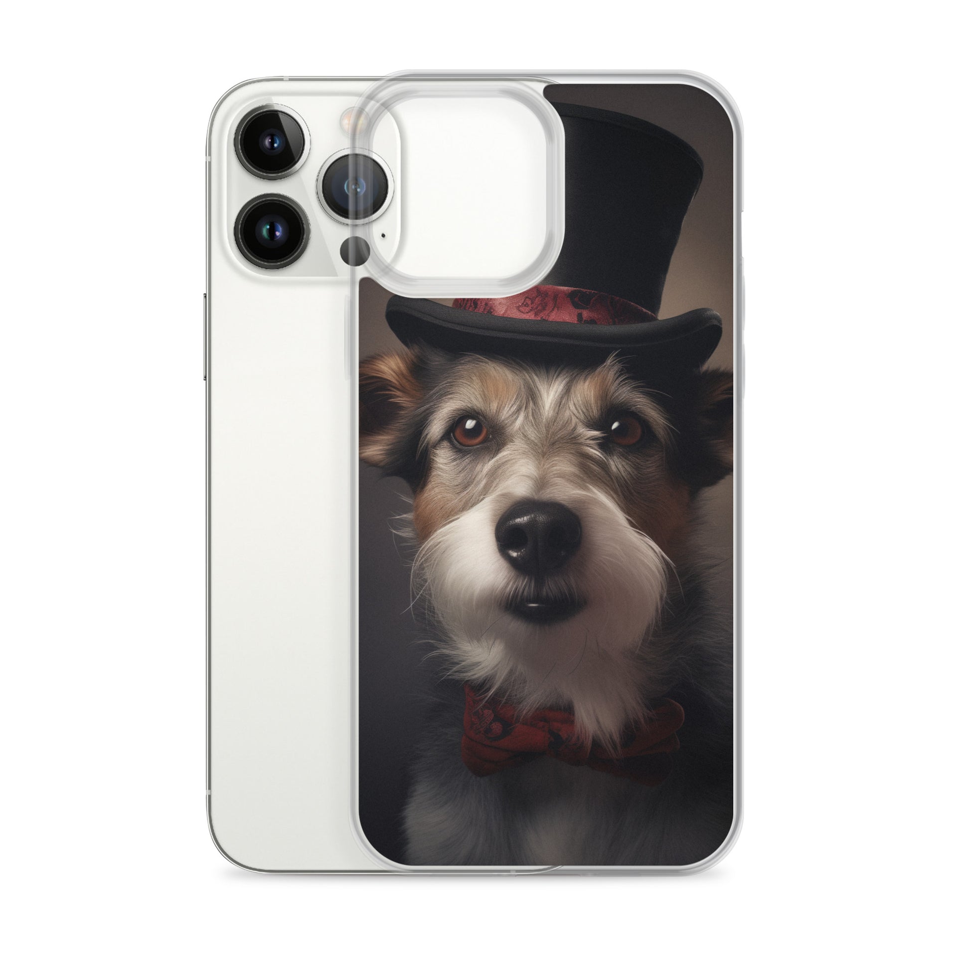 Top Hat Dog E Clear Case for iPhone