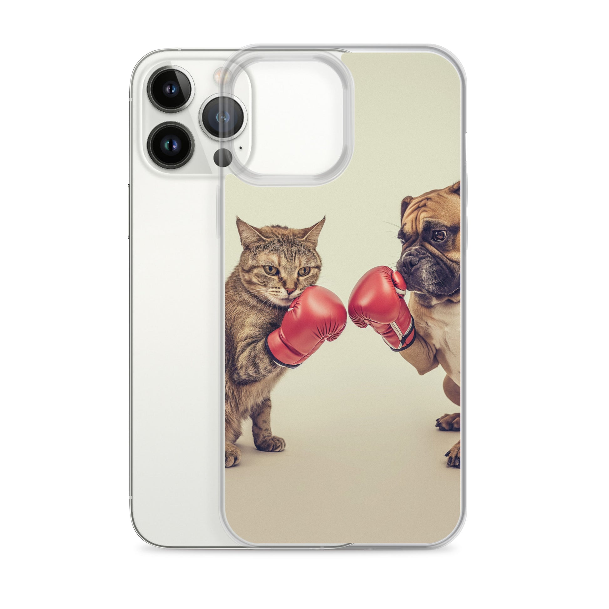 Boxing Dog n Cat A Clear Case for iPhone®