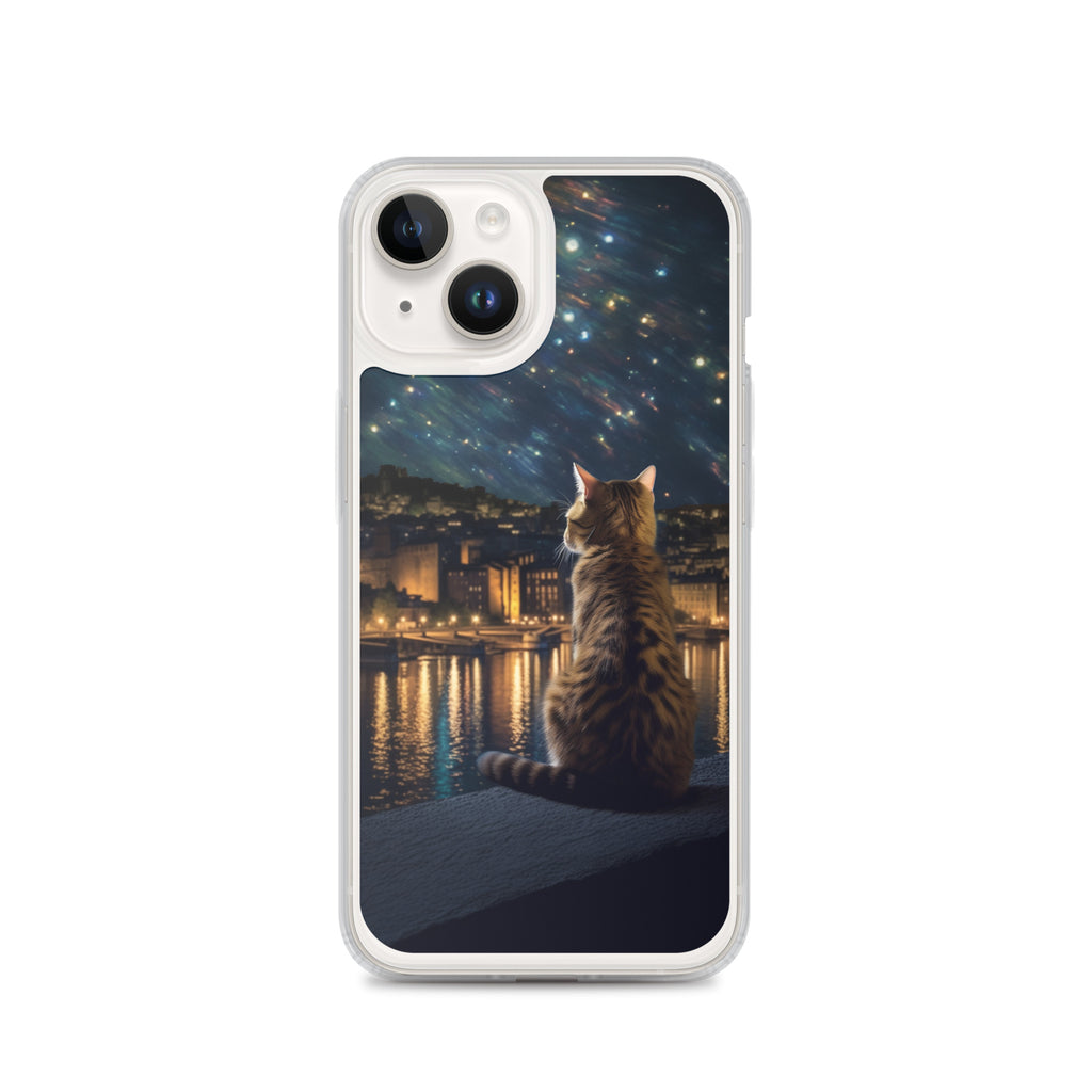 Starry Cat B Clear Case for iPhone