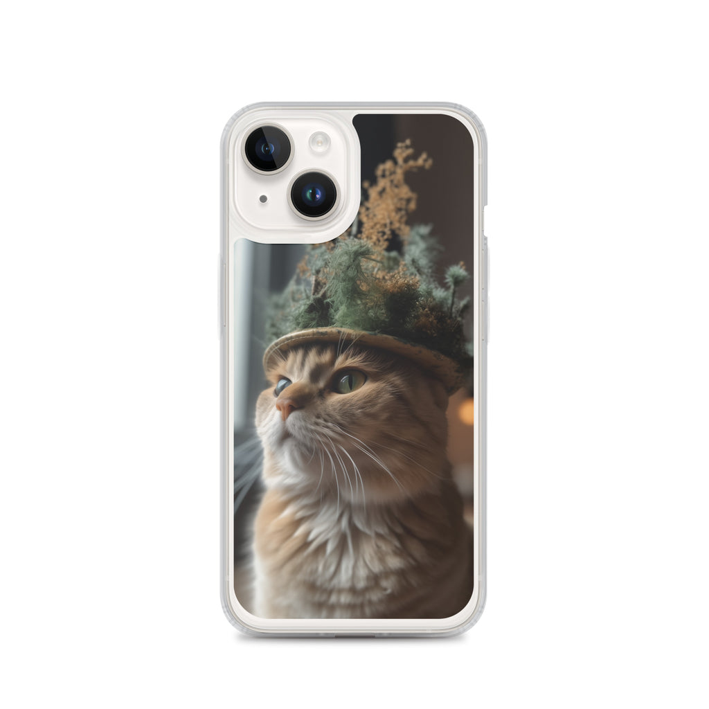 Cat Hat B Clear Case for iPhone