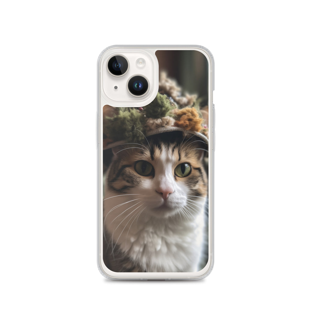 Cat Hat E Clear Case for iPhone