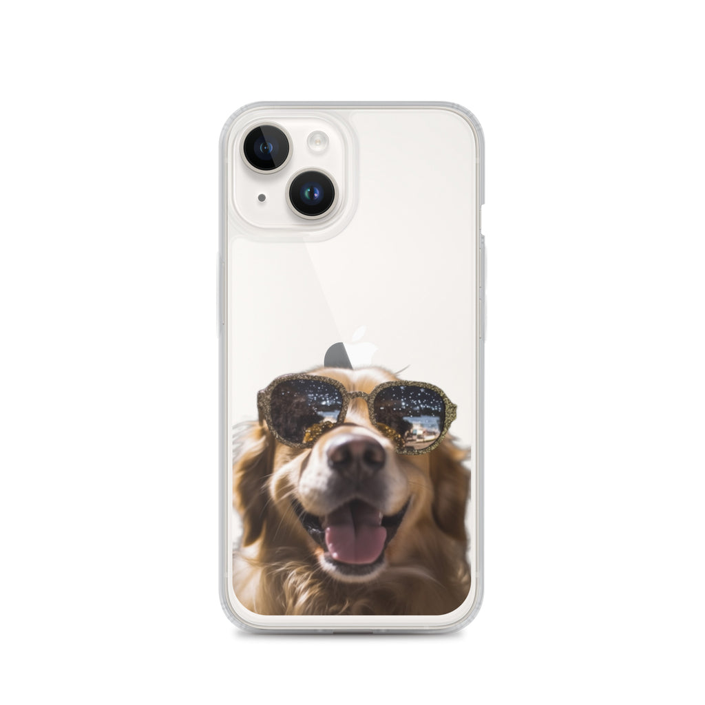 Glasses Dog C Clear Case for iPhone