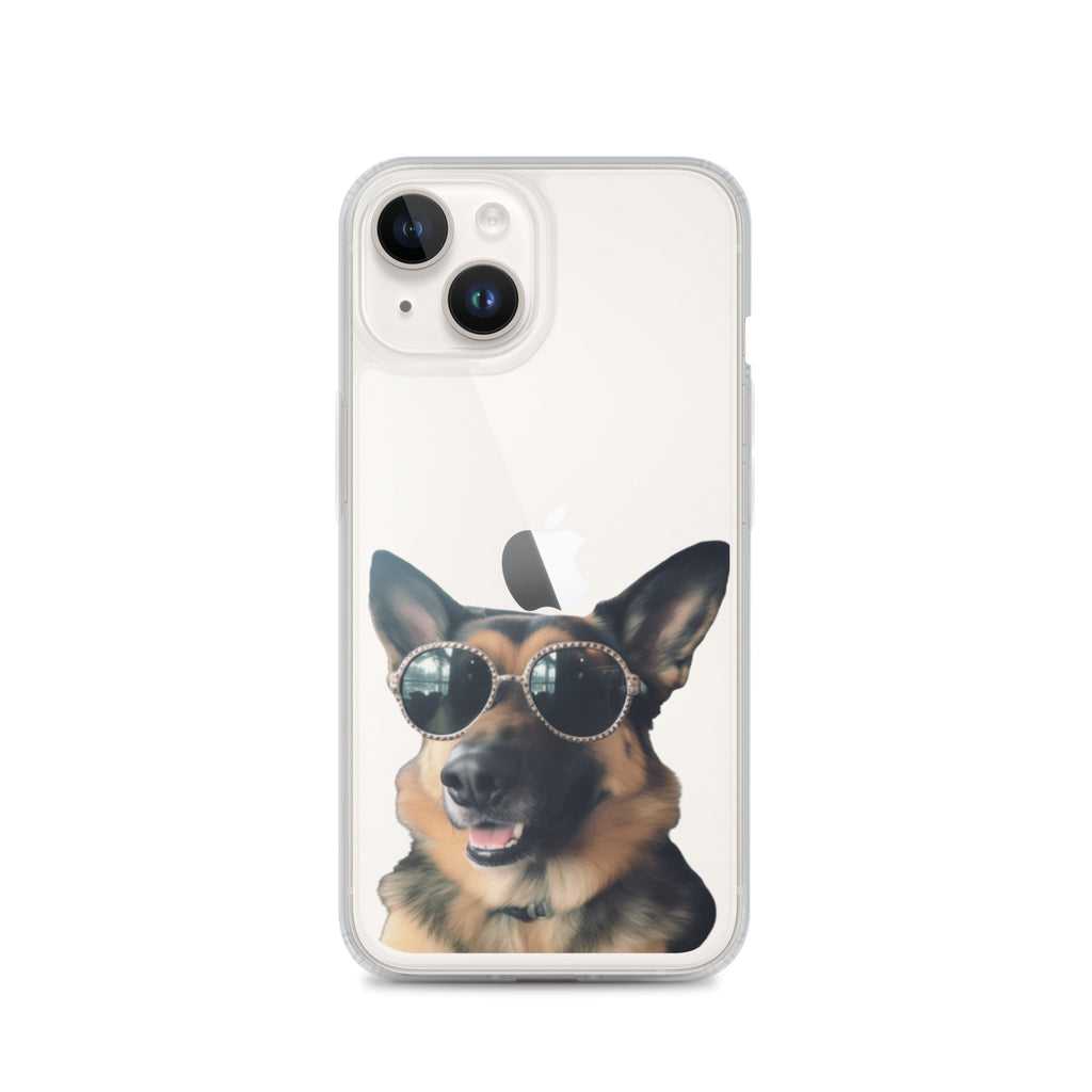 Glasses Dog D Clear Case for iPhone