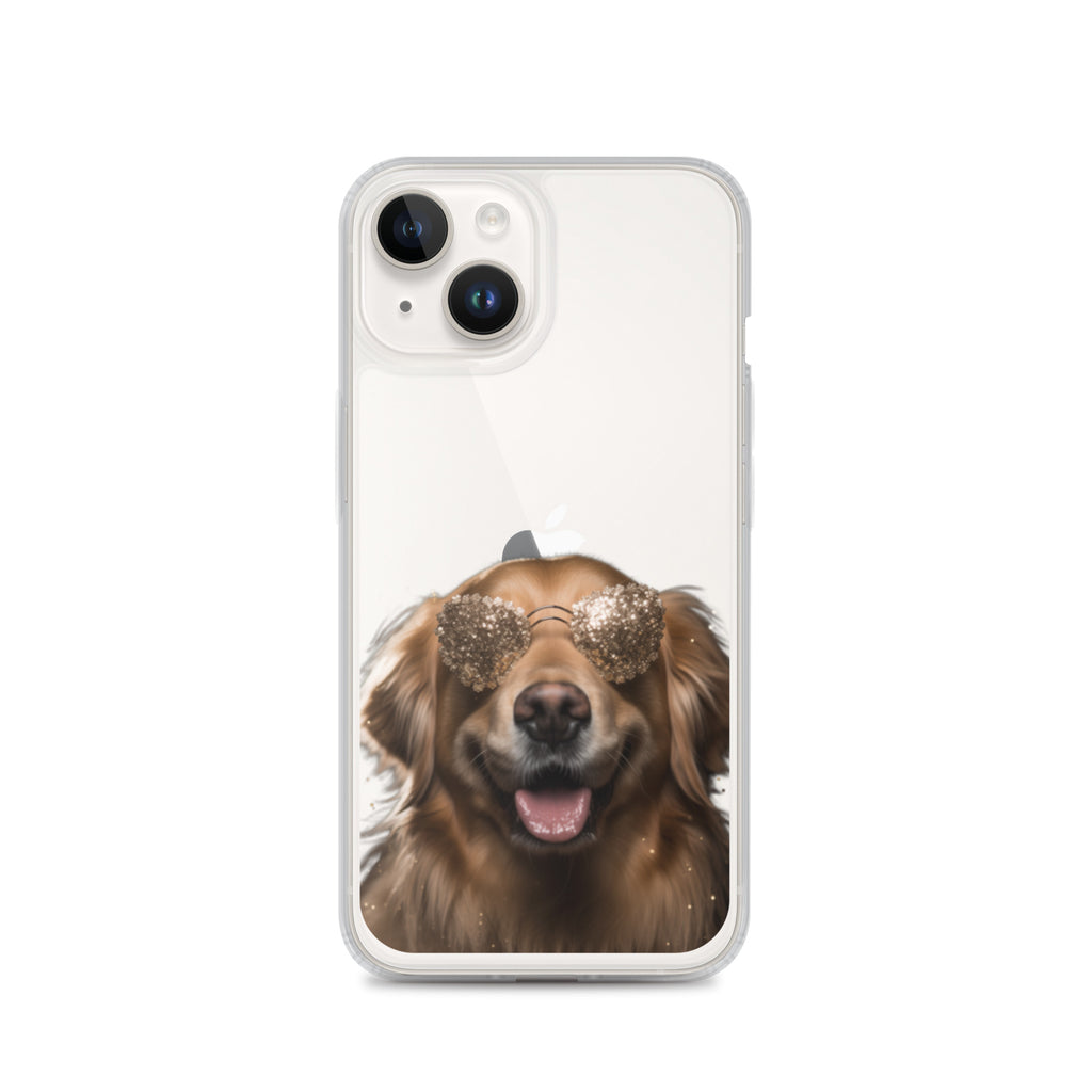 Glasses Dog G Clear Case for iPhone