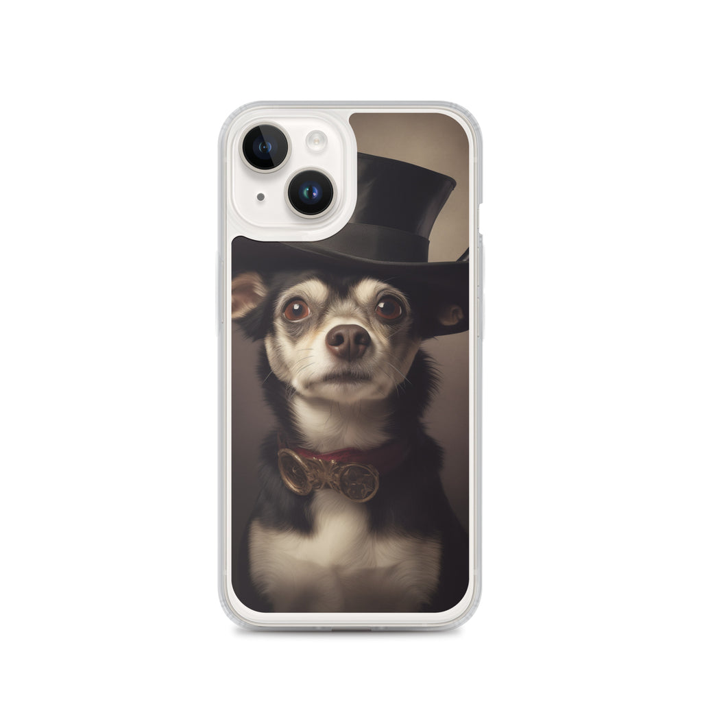 Top Hat Dog A Clear Case for iPhone