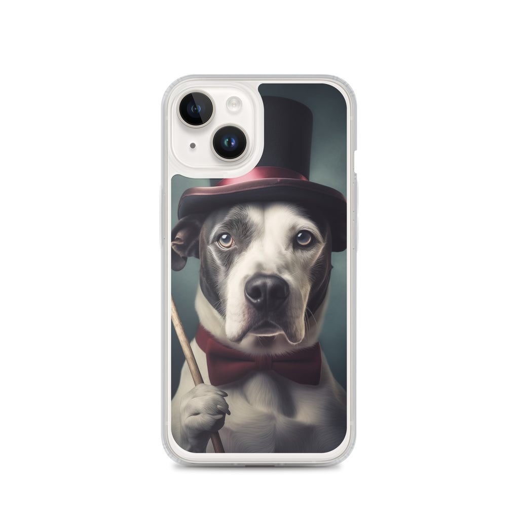 Top Hat Dog D Clear Case for iPhone