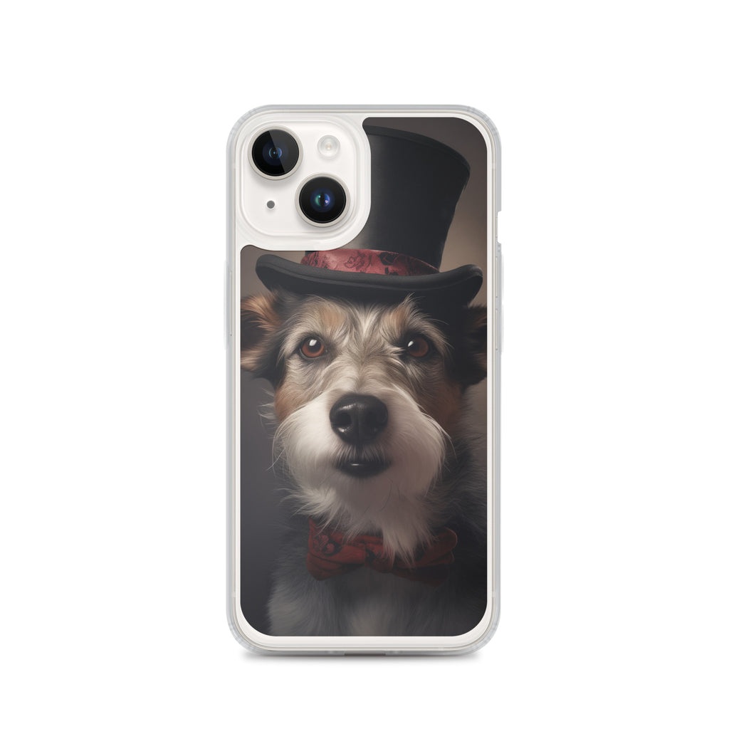 Top Hat Dog E Clear Case for iPhone