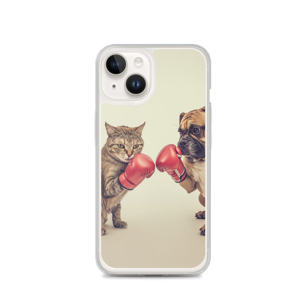 Boxing Dog n Cat A Clear Case for iPhone®