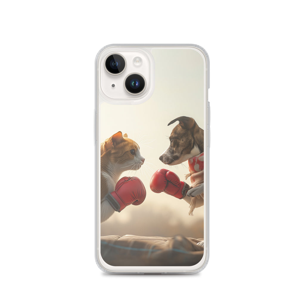 Boxing Dog n Cat D Clear Case for iPhone®