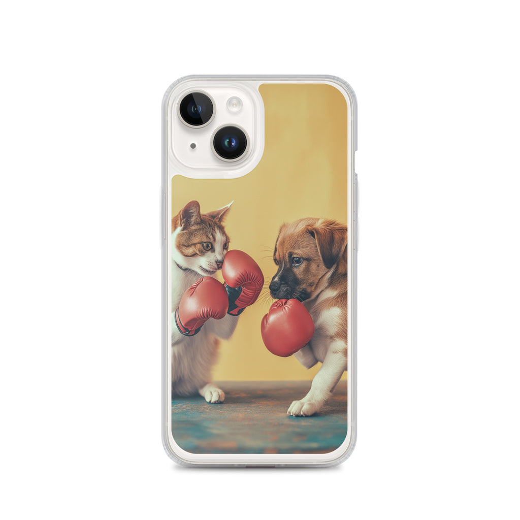 Boxing Dog n Cat E Clear Case for iPhone®