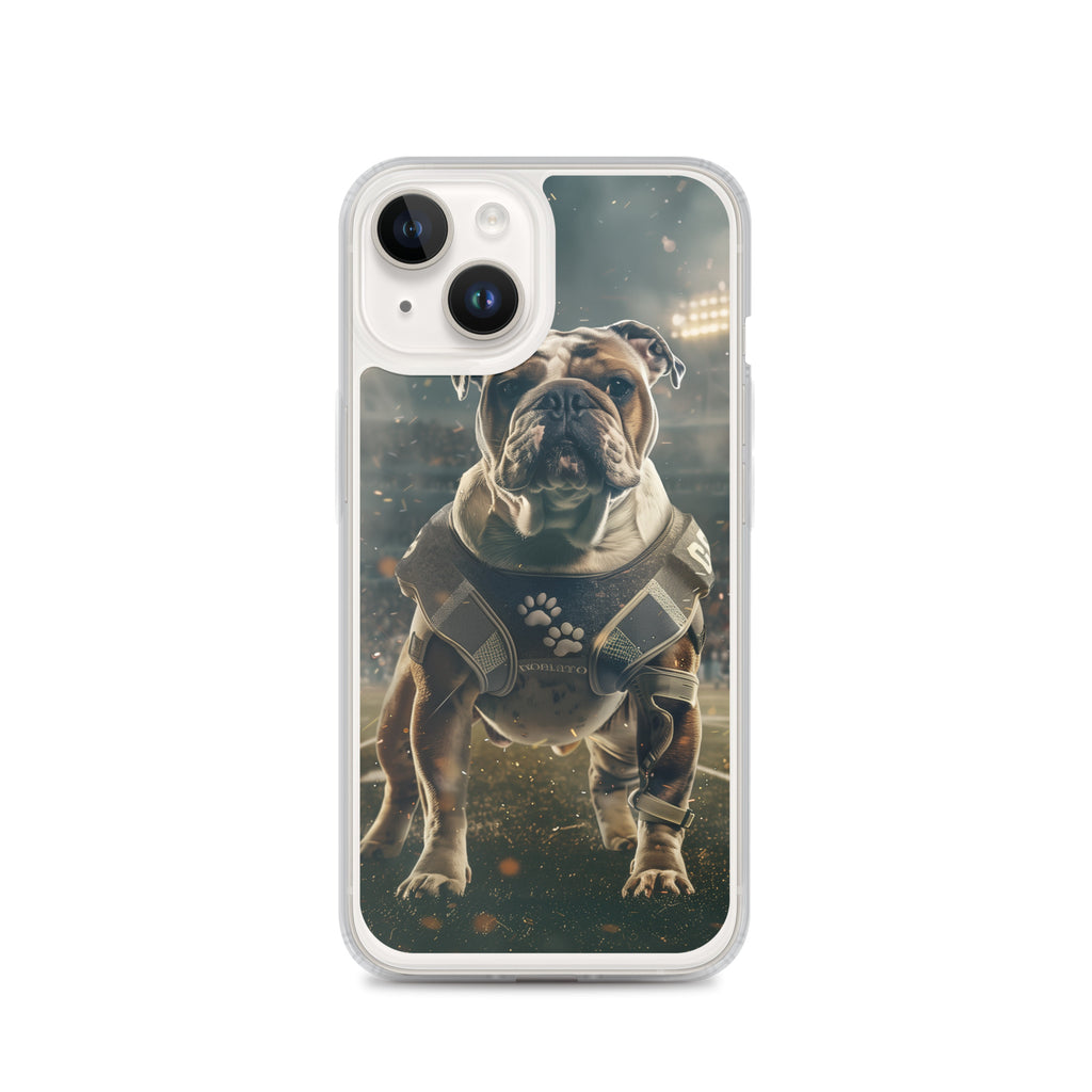 Bulldog Football-Themed Clear Case for iPhone®