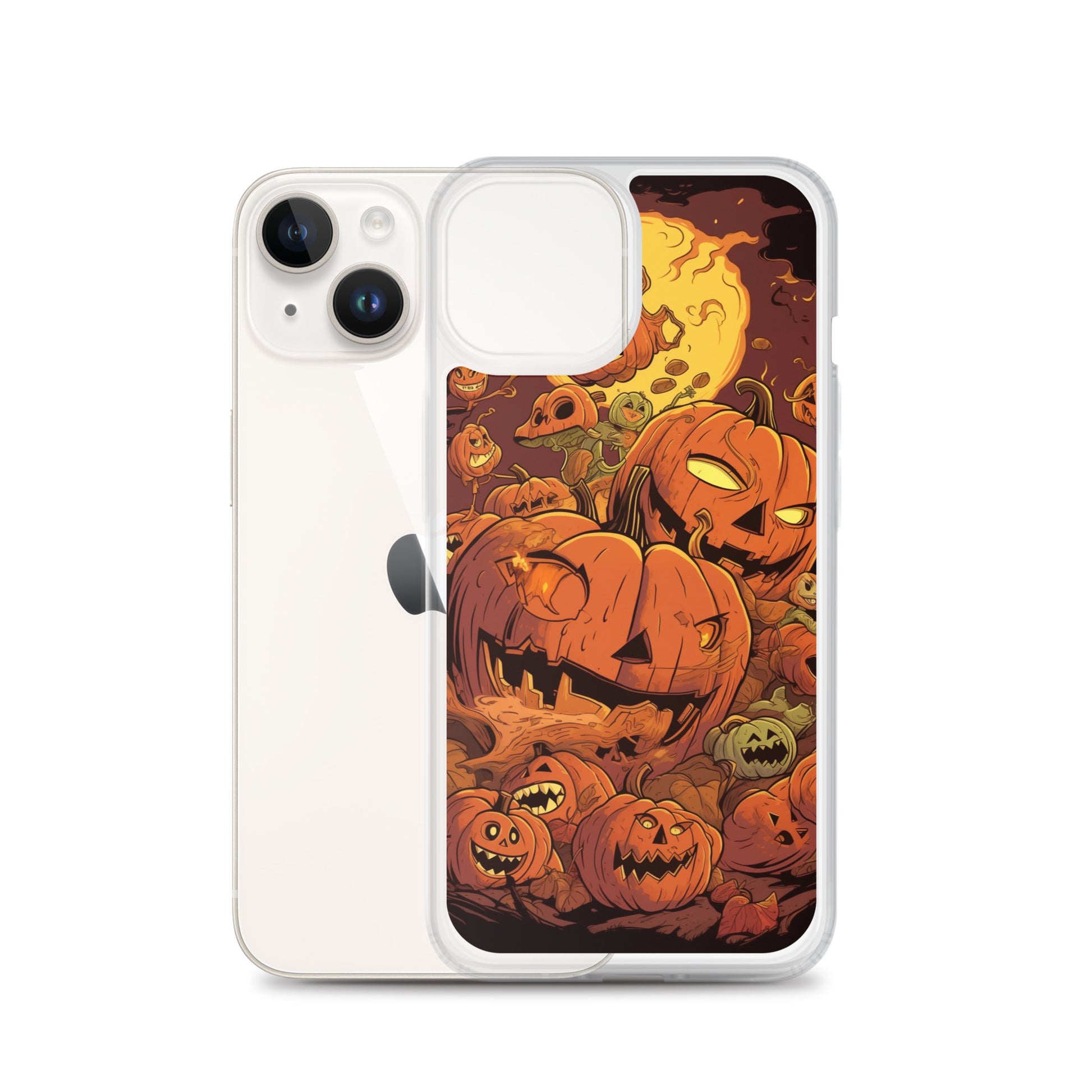 Halloween Pumpkin D Clear Case for iPhone