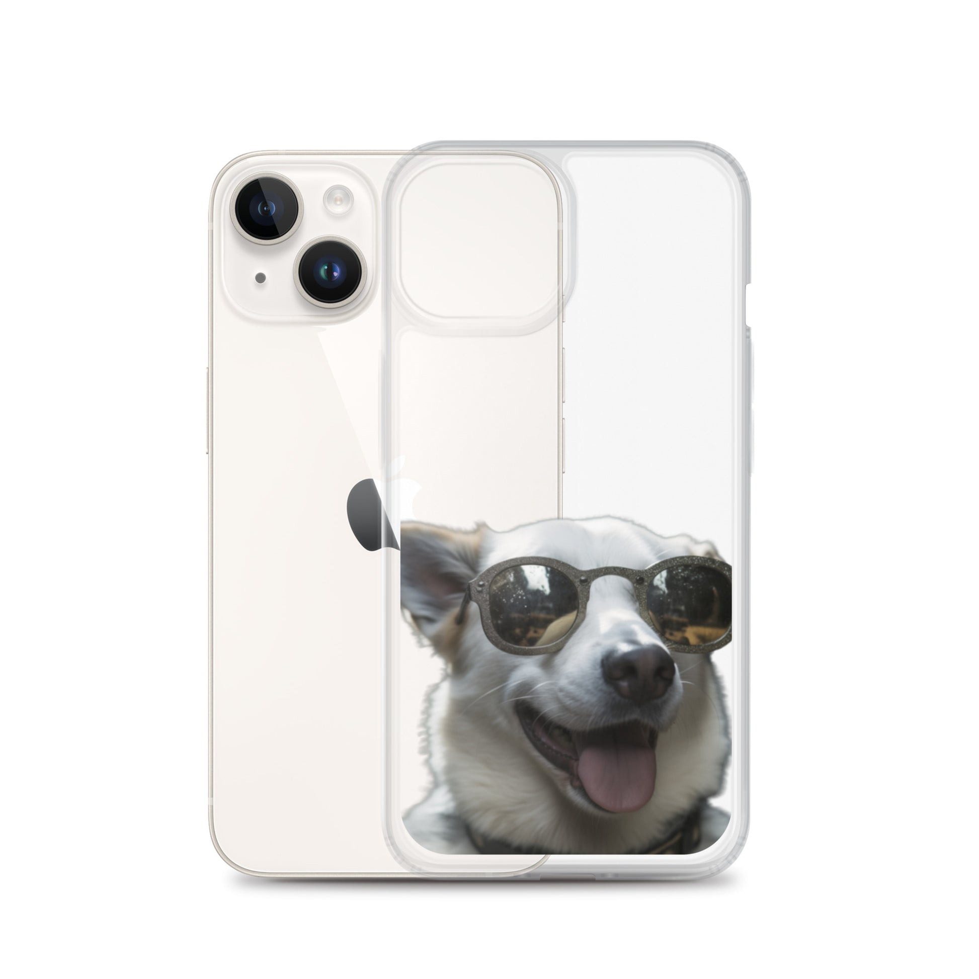 Glasses dog A clear case for iphone