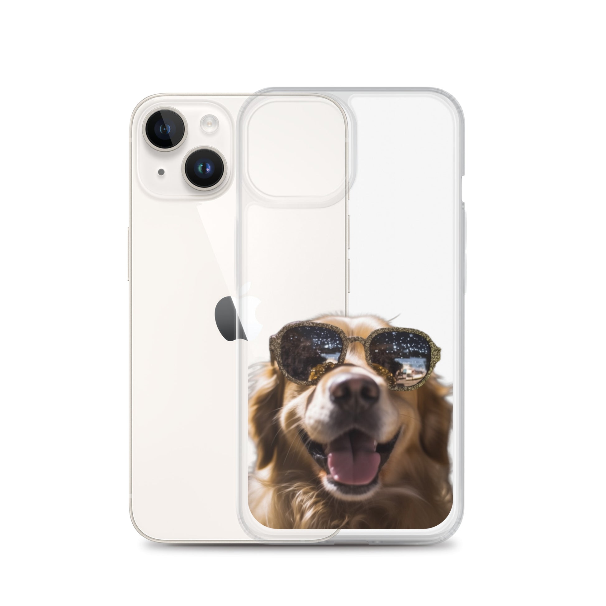 Glasses Dog C Clear Case for iPhone