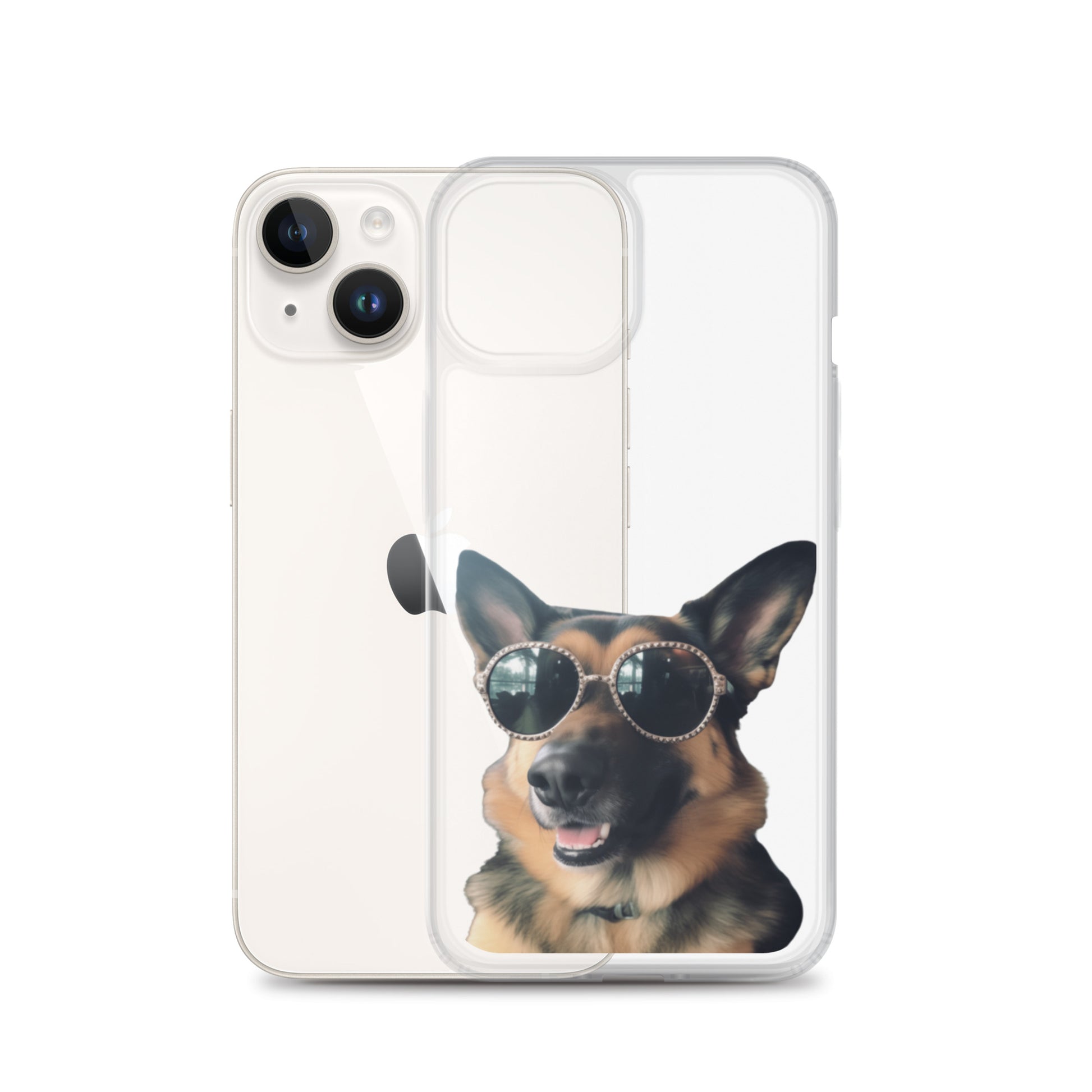 Glasses Dog D Clear Case for iPhone