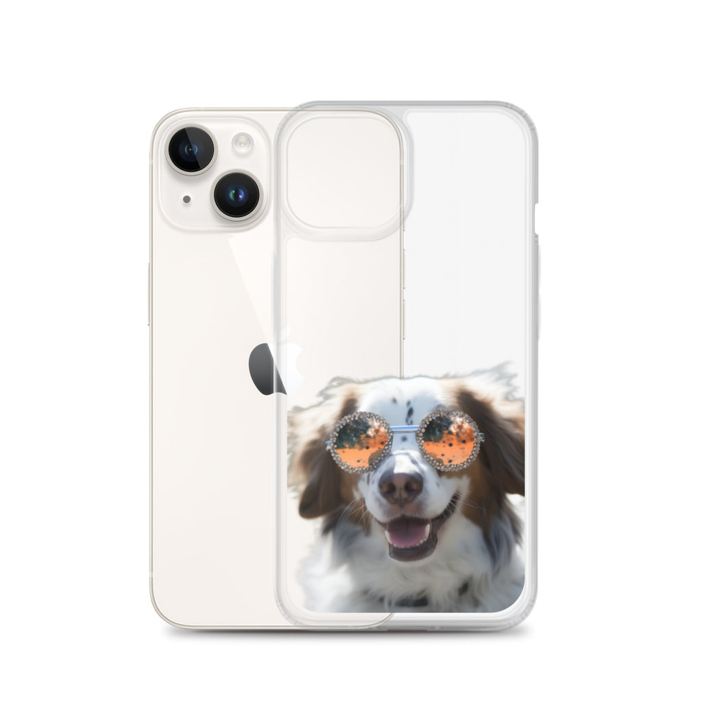Glasses Dog F Clear Case for iPhone