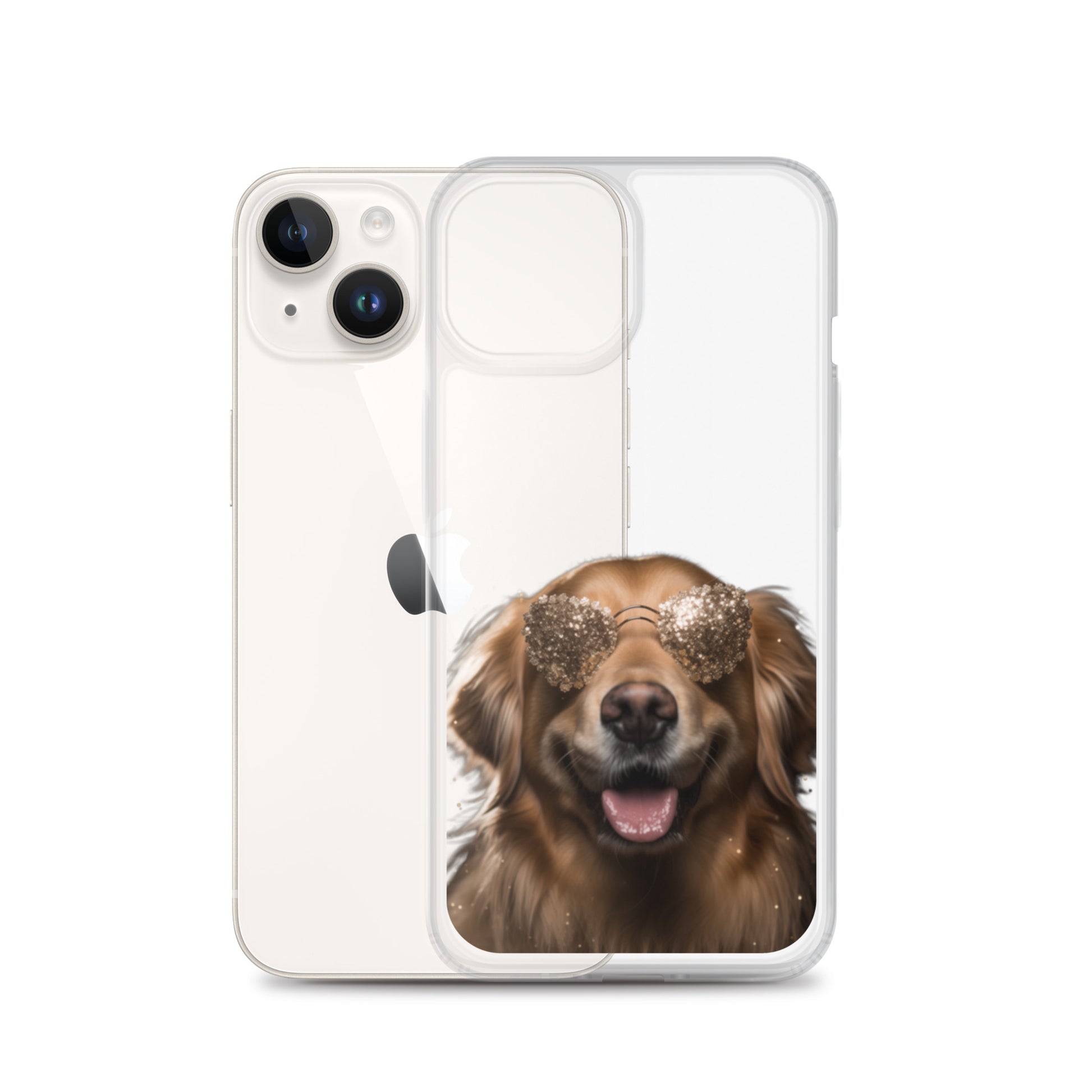 Glasses Dog G Clear Case for iPhone