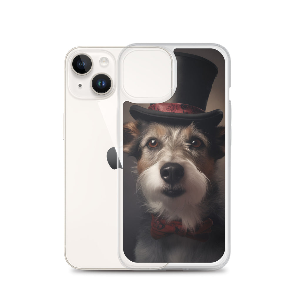 Top Hat Dog E Clear Case for iPhone