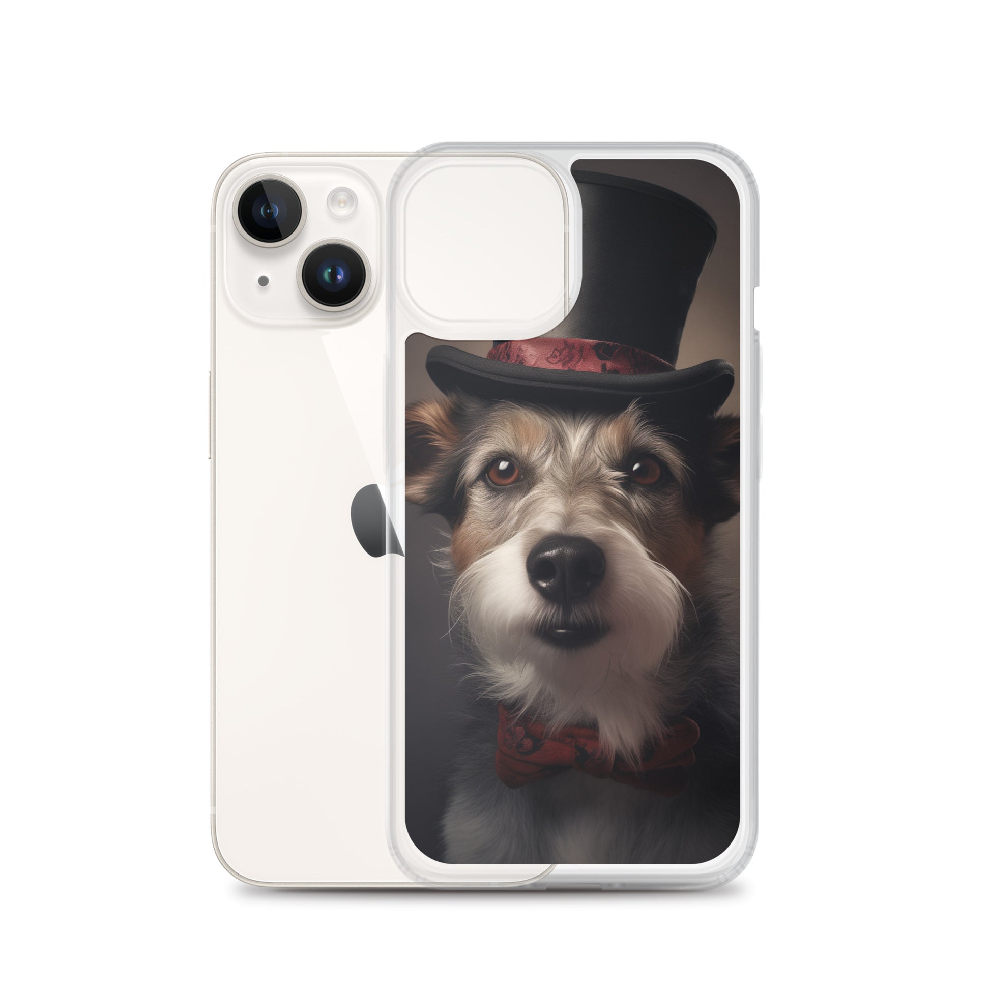 Top Hat Dog E Clear Case for iPhone