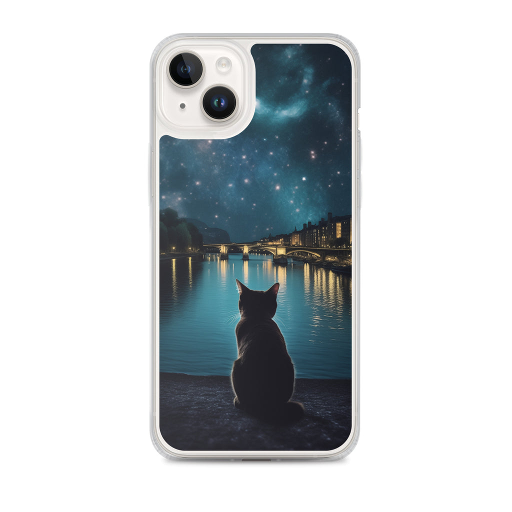 Starry Cat D Clear Case for iPhone