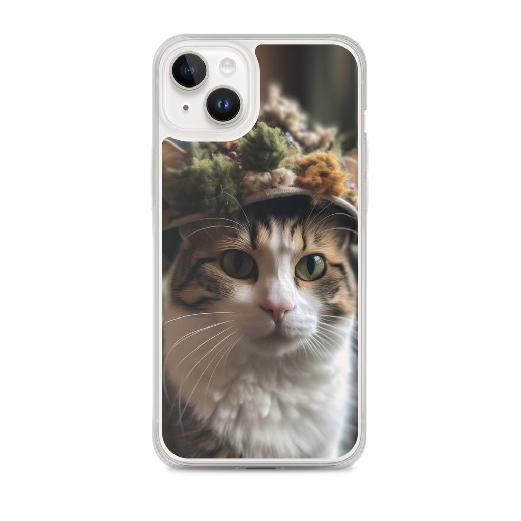 Cat Hat E Clear Case for iPhone