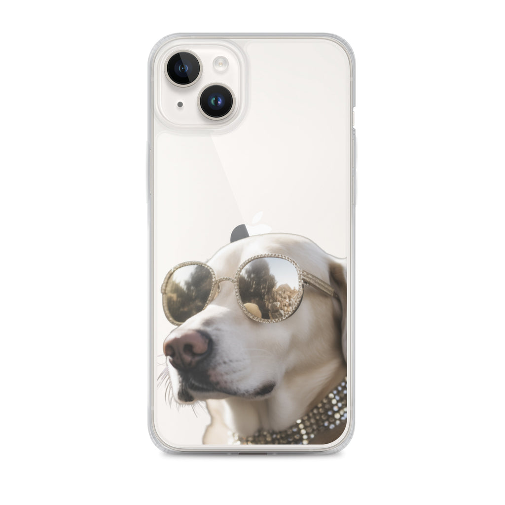 Glasses Dog B Clear Case for iPhone