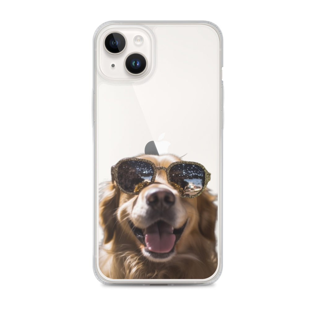 Glasses Dog C Clear Case for iPhone