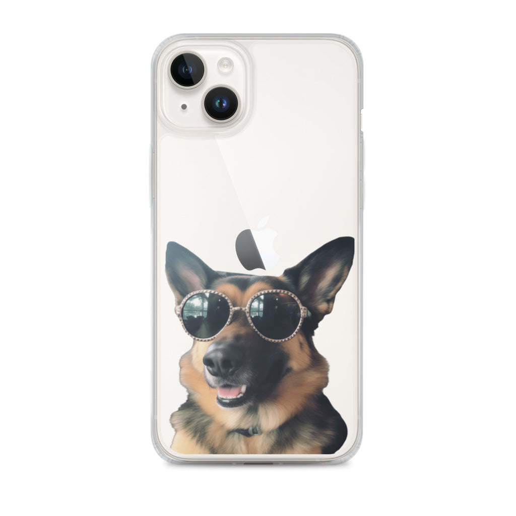 Glasses Dog D Clear Case for iPhone