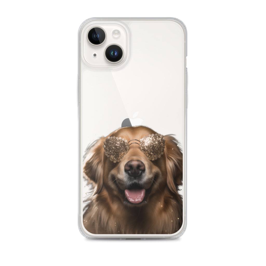 Glasses Dog G Clear Case for iPhone