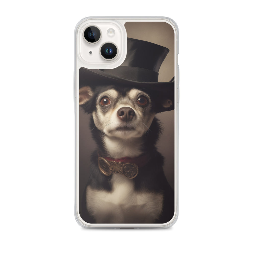 Top Hat Dog A Clear Case for iPhone