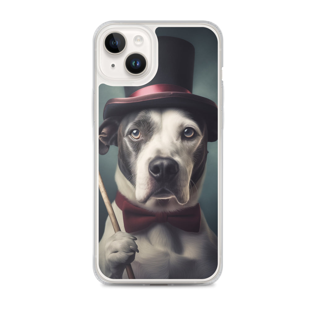 Top Hat Dog D Clear Case for iPhone