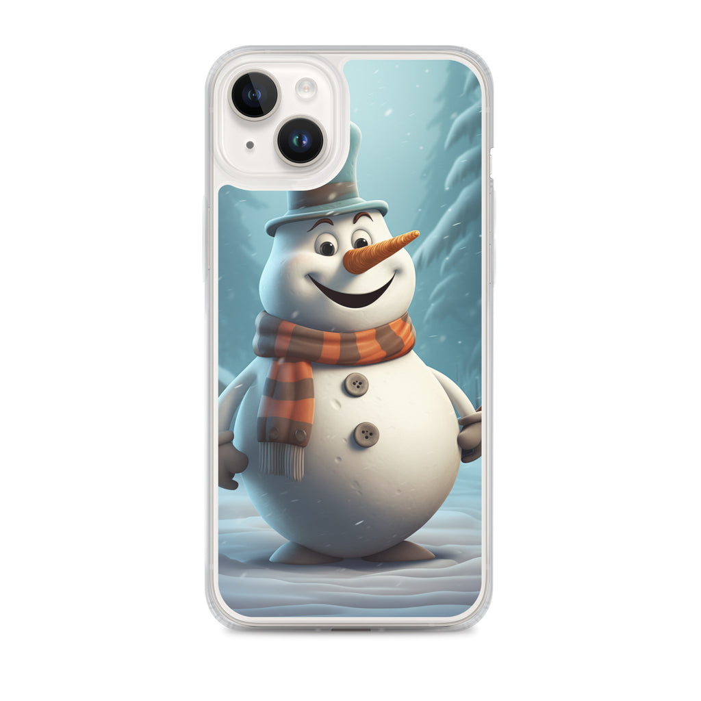 Snowman Gray Clear Case for iPhone®