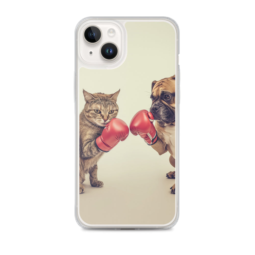 Boxing Dog n Cat A Clear Case for iPhone®