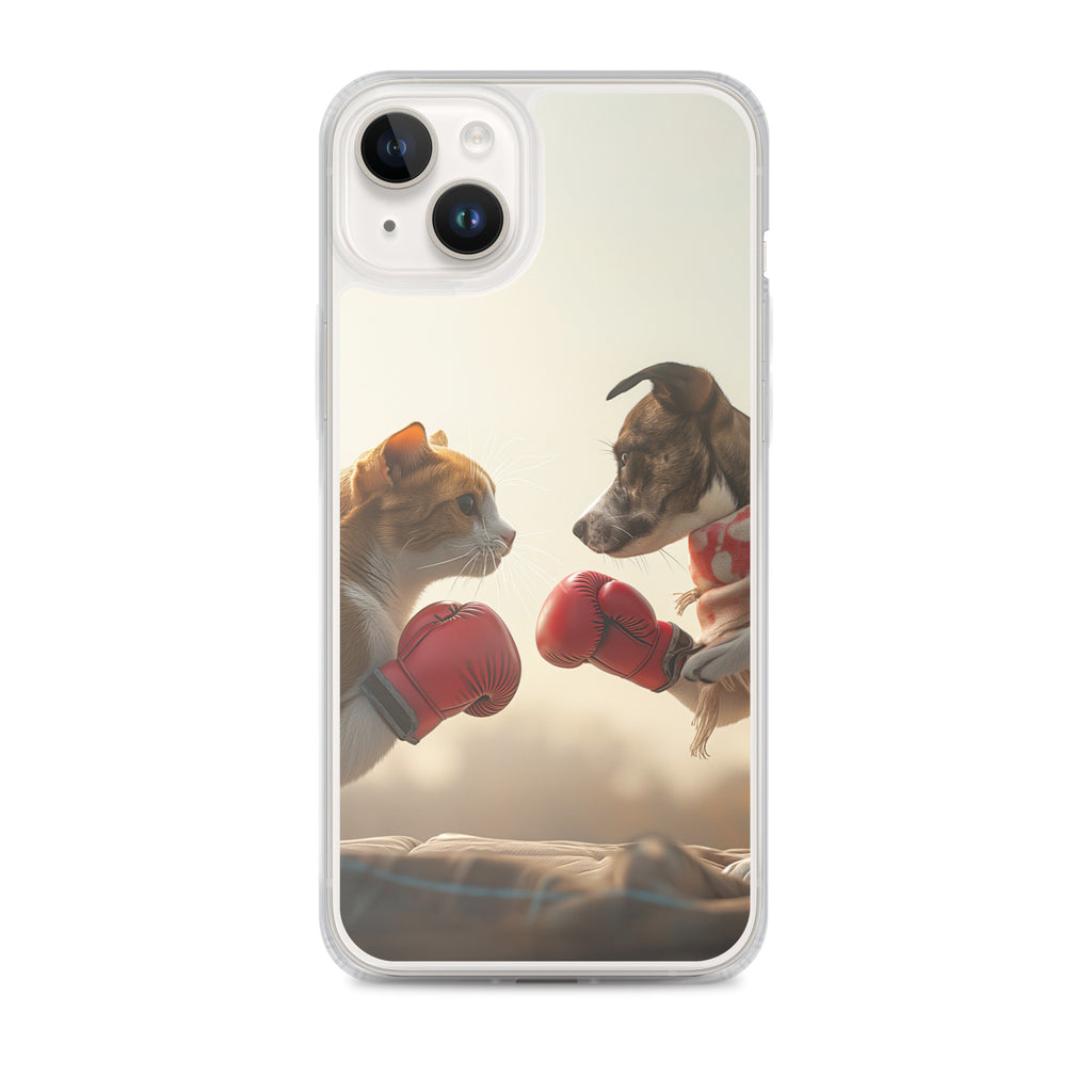 Boxing Dog n Cat D Clear Case for iPhone®