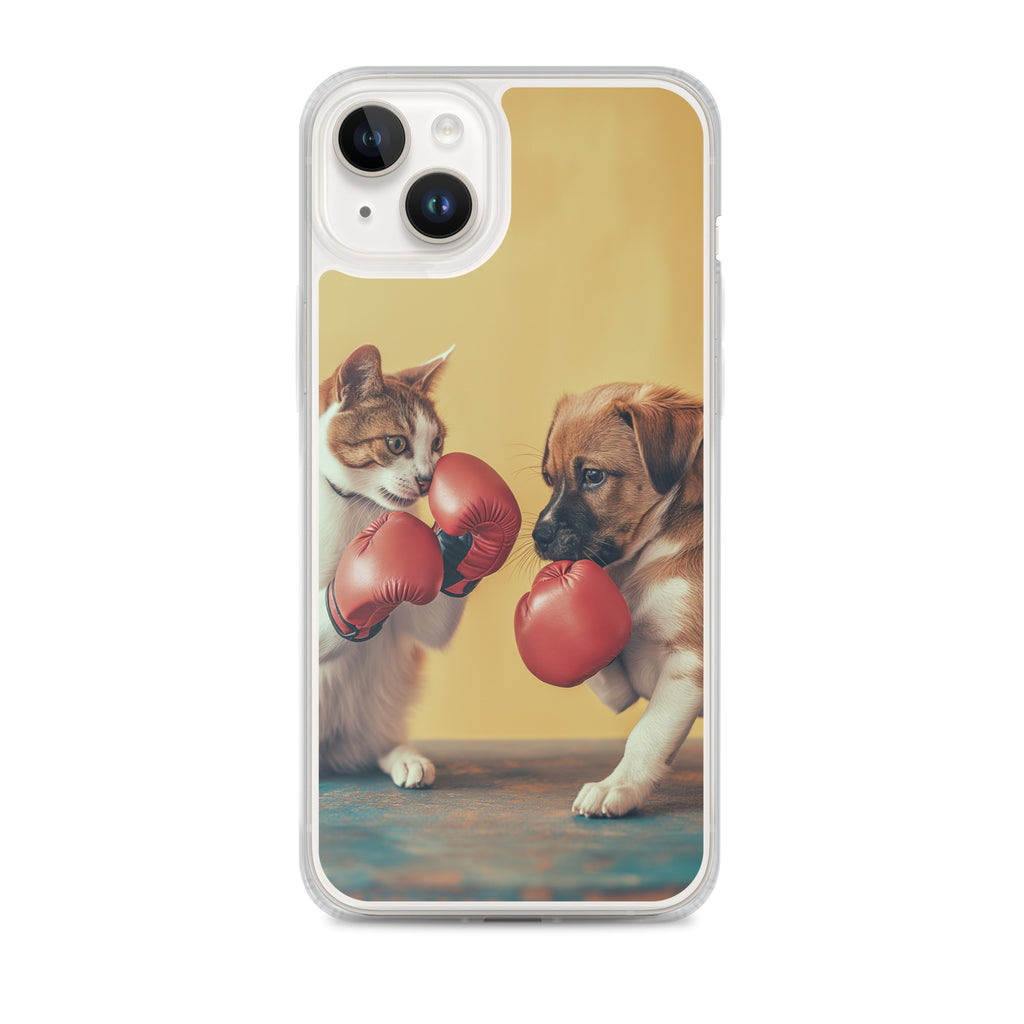 Boxing Dog n Cat E Clear Case for iPhone®