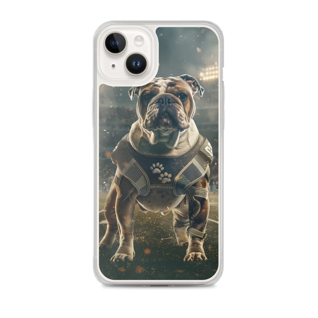 Bulldog Football-Themed Clear Case for iPhone®