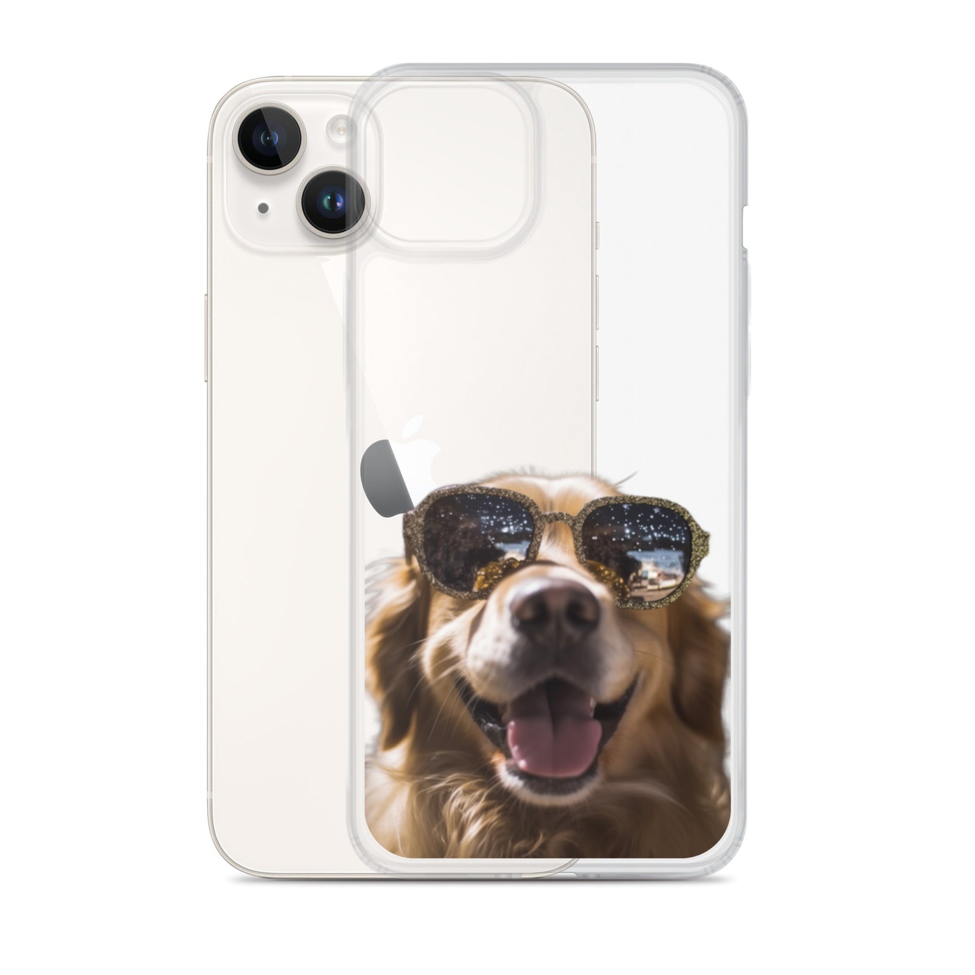 Glasses Dog C Clear Case for iPhone
