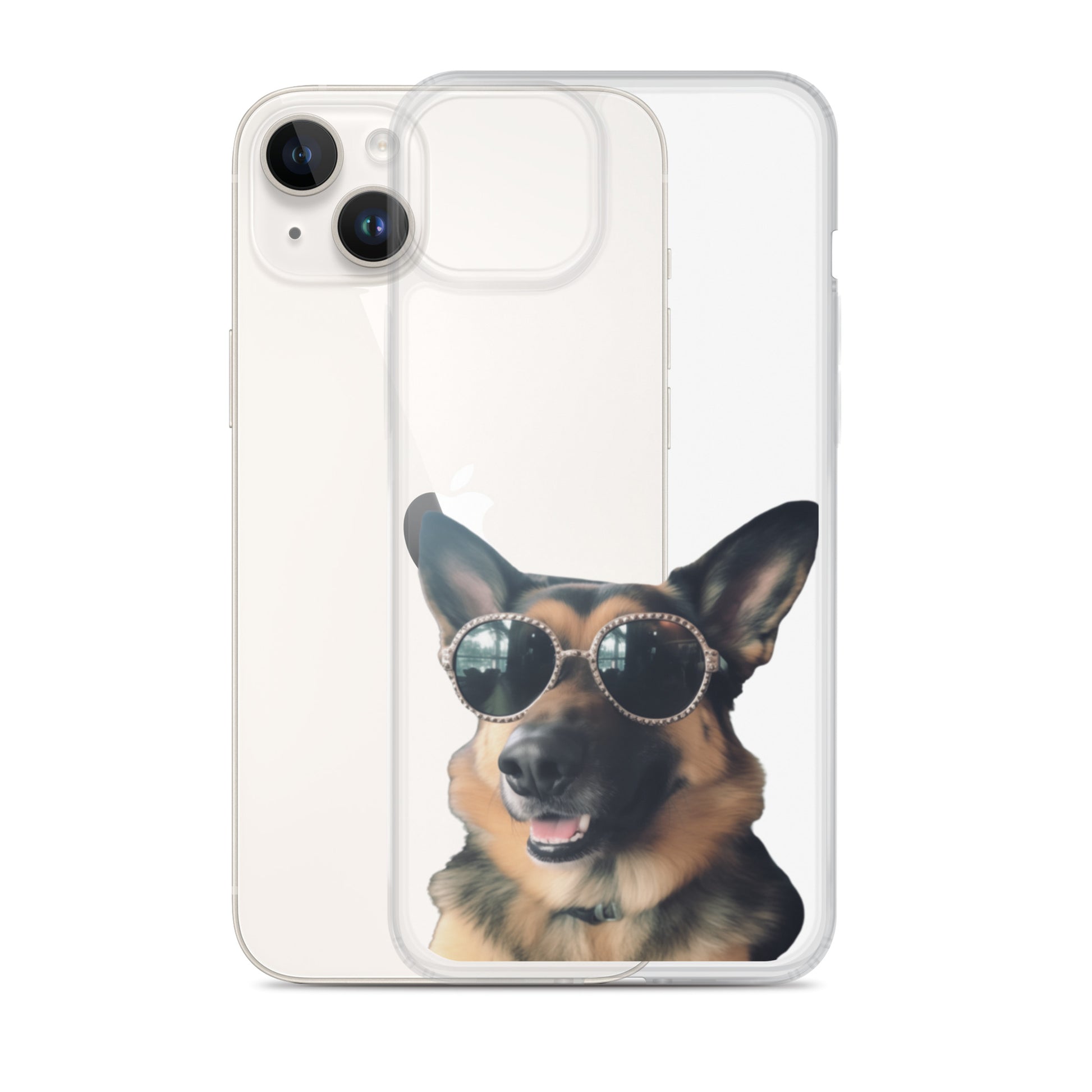 Glasses Dog D Clear Case for iPhone