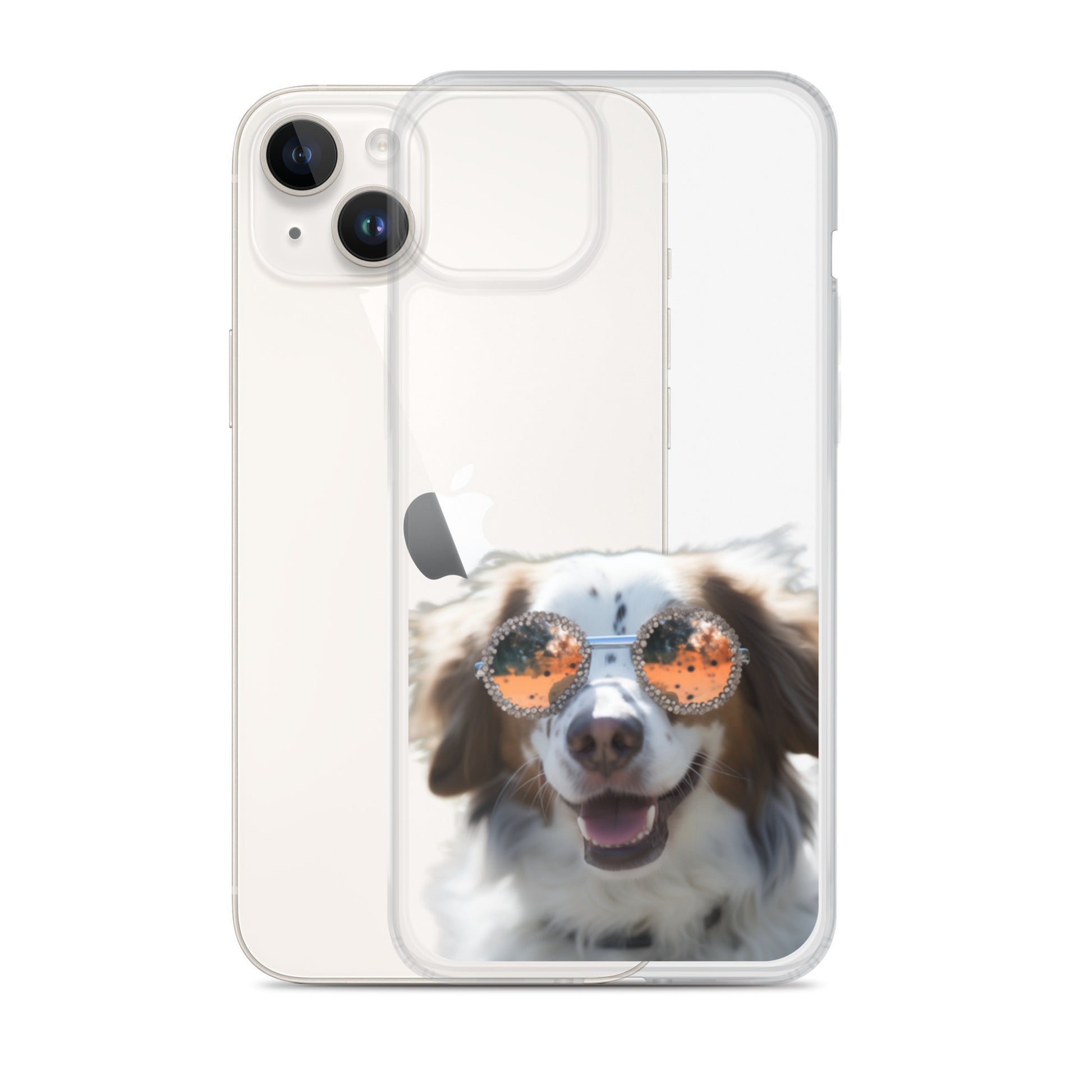 Glasses Dog F Clear Case for iPhone