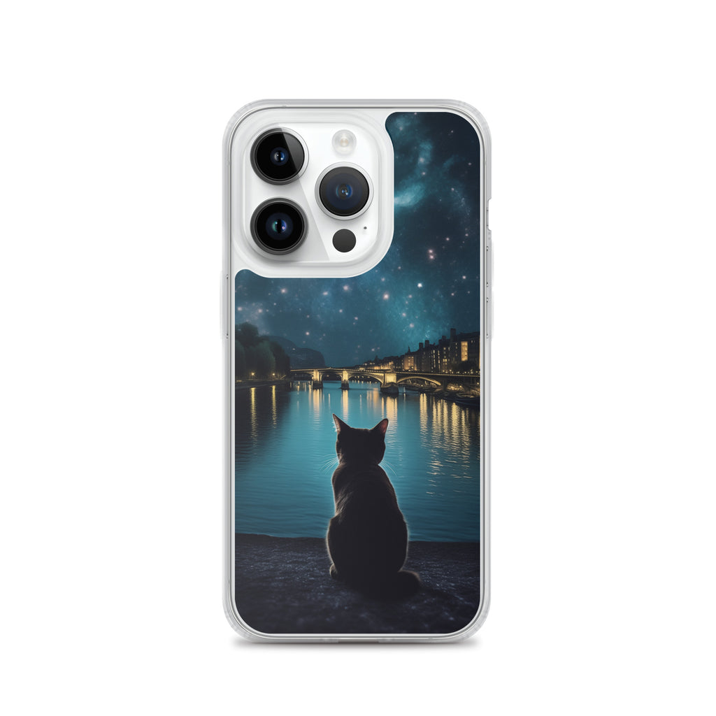 Starry Cat D Clear Case for iPhone