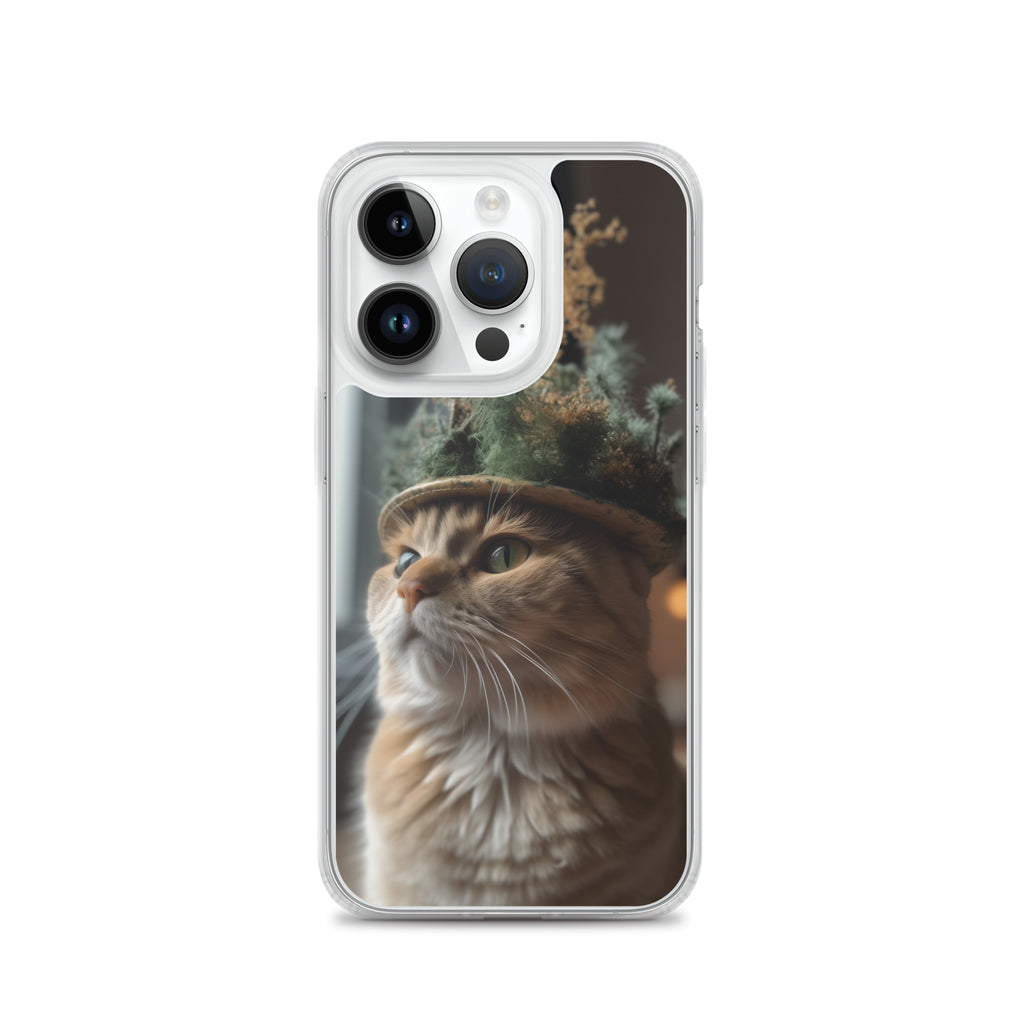 Cat Hat B Clear Case for iPhone